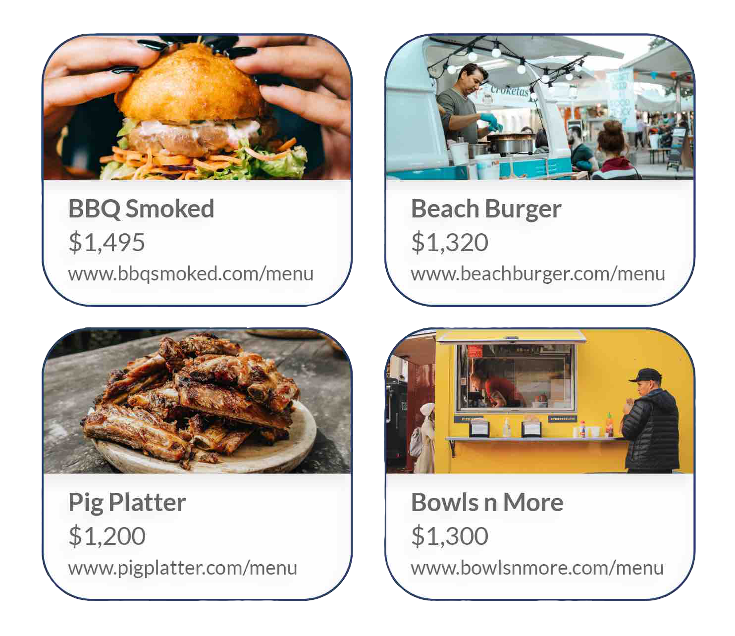 Vendor Menu Example Image